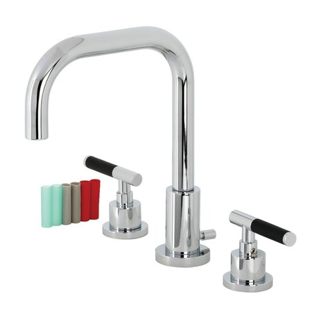 FAUCETURE FSC8931CKL Kaiser Widespread Bathroom Faucet W/ Brass Pop-Up, Chrome FSC8931CKL